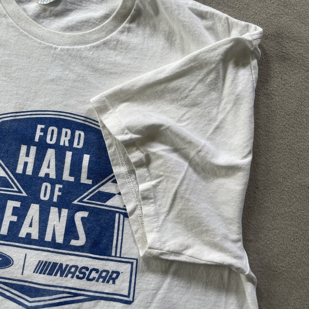 Delta Mens Large T-Shirt White Ford Hall of Fans NASCAR Graphic Tee Short Sleeve - Picture 10 of 13